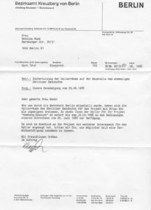 10. august 88 bezirksamt kreuzberg genehmigung